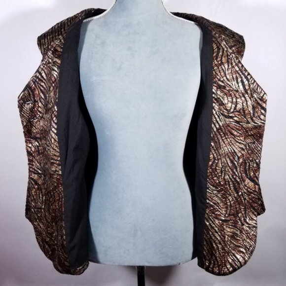 Nuevo Beautiful Textured Brown Formal Over Jacket - Picture 4 of 8